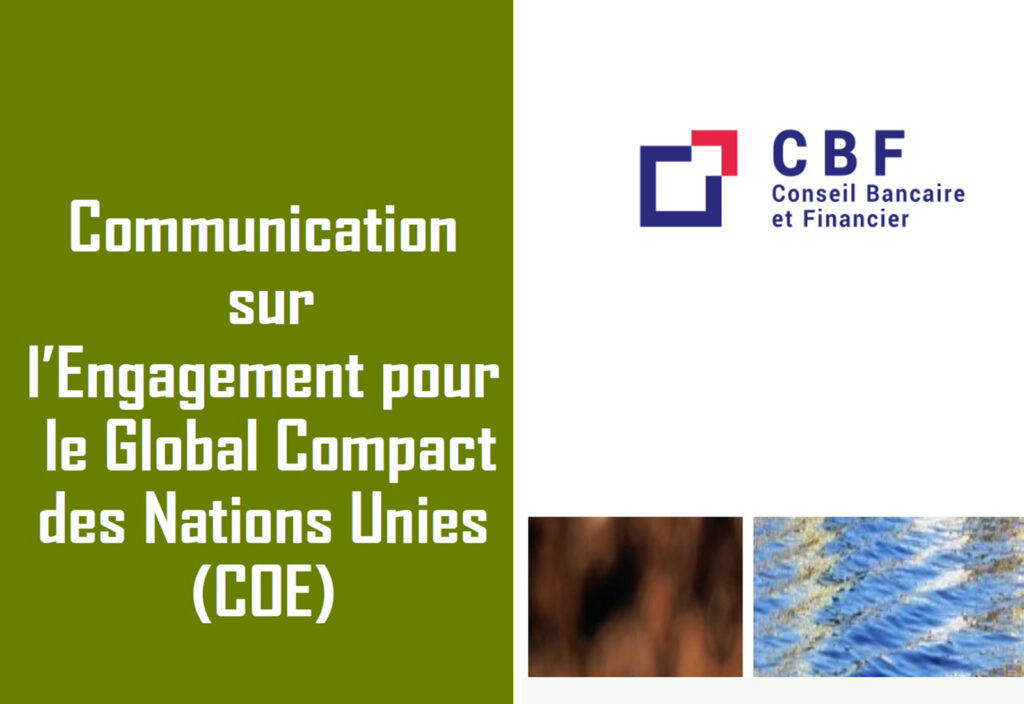 Communication sur l'Engagement pour le Global Compact des Nations Unies (COE)